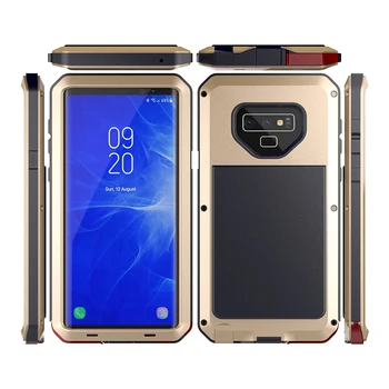 

Heavy Duty Shockproof Waterproof Armor Aluminum Case for Samsung S8 S9 Plus S7 Edge Note 8 Note 9 Hard Silicone Doom Cover coque