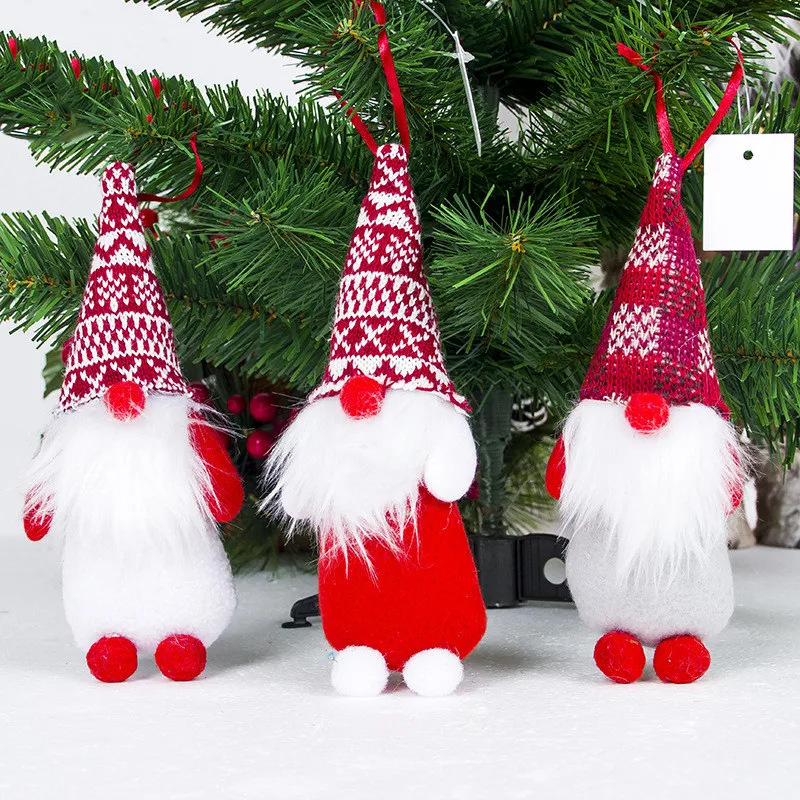 

New Cute Santa Claus Snowman Doll Ornaments Pendants Christmas Tree Hanging Decoration Home Wedding Xmas Party Decor 62341
