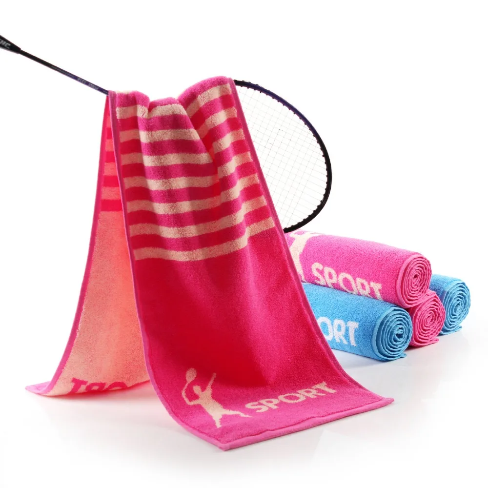 Wholesale 2pcs/lot 26.5*110cm 100 cotton gym towels fitness towel