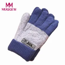 Модные Цвет лоскутное дети утолщаются перчатки младенческой ребенок Обувь для девочек Обувь для мальчиков зимняя теплая шерсть трикотажные Прихватки для мангала