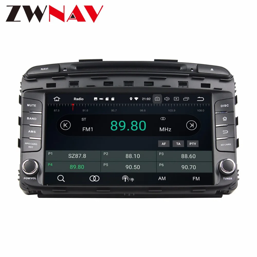 Excellent IPS Screen Android 8.0 4+32G Car multimedia Player head unit For Kia SORENTO 2015 GPS Navigation Radio Free Maps auto stereo BT 3