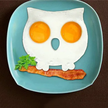Hot Sale Silicone Mold Lovely Owl Egg Fried Shaped Mold Shaper Ring Kitchen Gadget Cooking Tool Cozinha Criativa Egg Mold