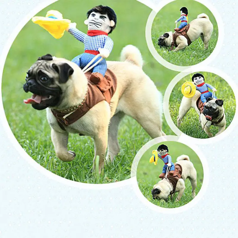 

Pet Clothing Riding Horse Dog Clothes for Small Medium Large Dogs Coats Jacket Novelty Funny Cowboy Chihuahua Costumes Dress up