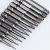 12 pièces/ensemble Hex Torx tête plate 50MM embouts de pilote outils à main jeu de Bits de sécurité inviolable tournevis foret embouts de tournevis ► Photo 1/6