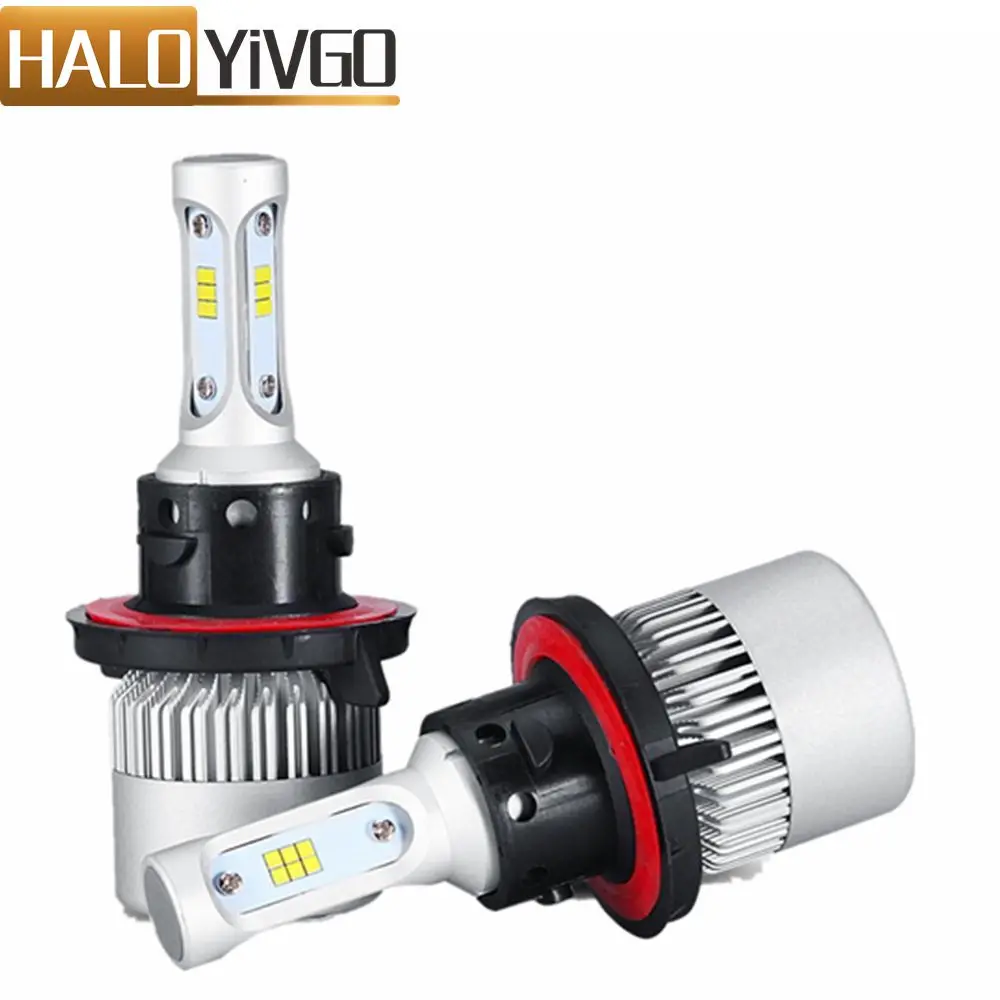 H13 9008 автомобильная светодиодная лампа для фары Hi/Lo Beam CSP 8000LM 72W 6500K все в одном
