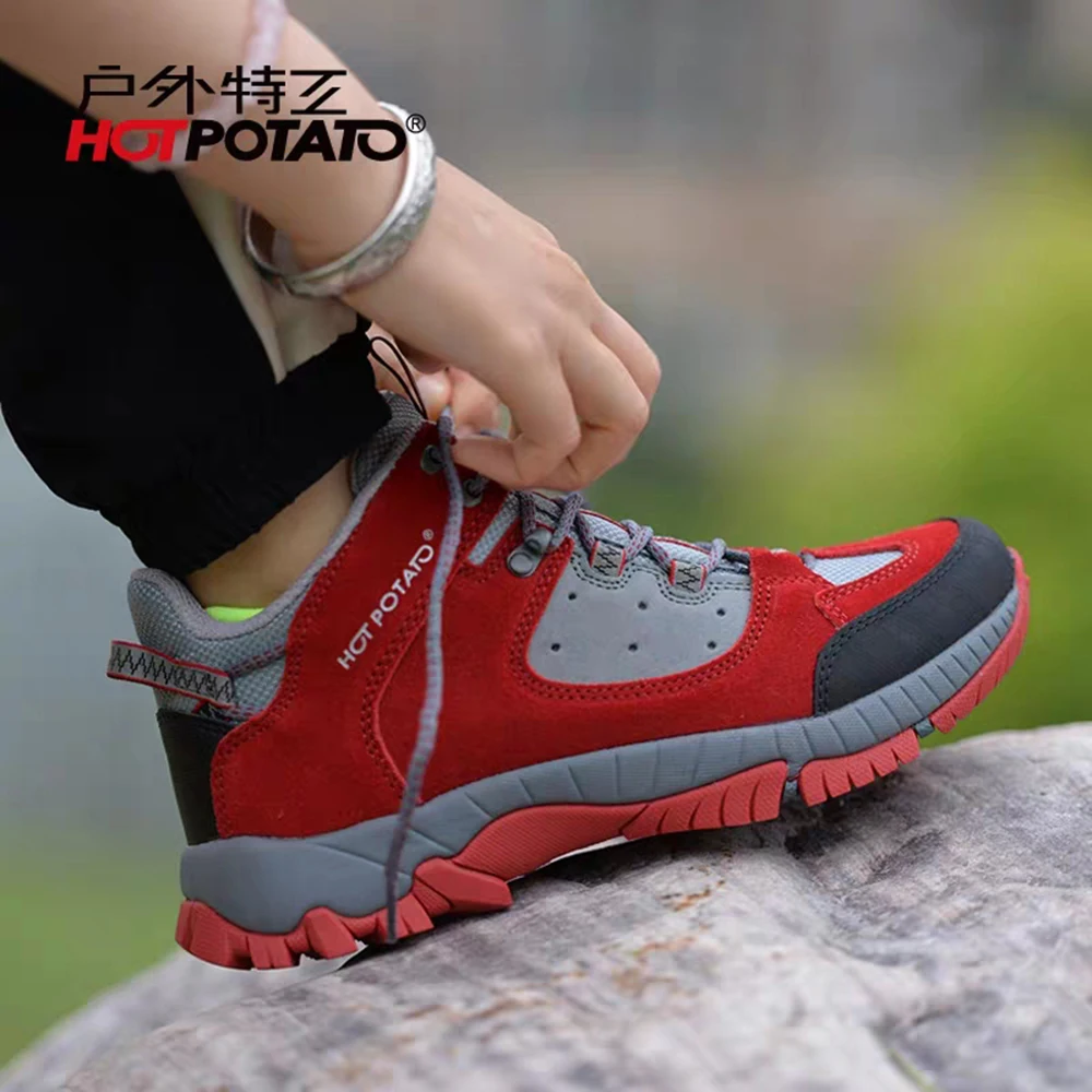 

Hot Potato Unisex Hiking Shoes Men Outdoor Sports Climbing Waterproof Sneakers Non-Slip Breathable Trekking Shoes Women HP8002