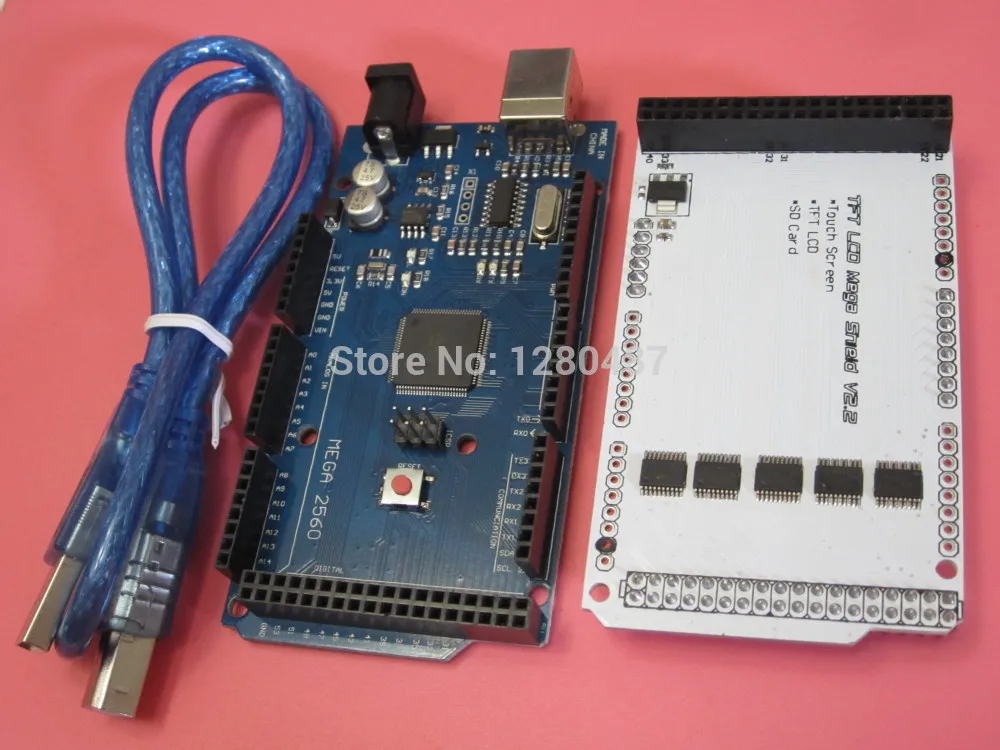 Новая Расширительная плата TFT 3 2 дюйма Mega Touch LCD + 2560 R3 с комплектом usb-кабеля |