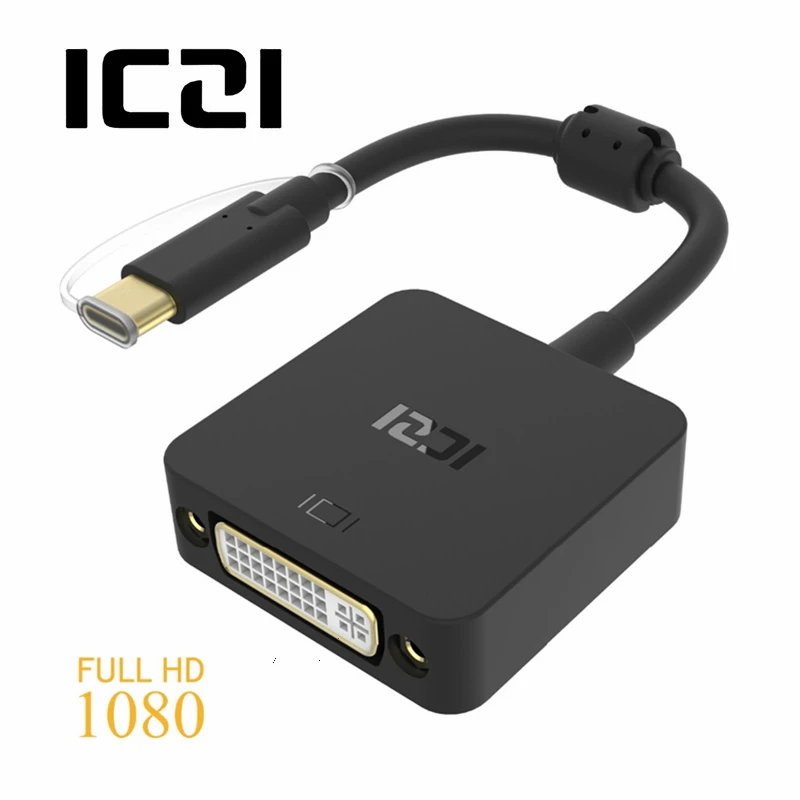 

ICZI USB 3.1 Type C (USB-C & Thunderbolt 3 Port Compatible) to DVI Adapter for Macbook 12inch Chromebook Free shipping