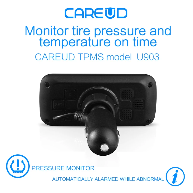 CAREUD U903 автомобильная беспроводная TPMS система контроля давления в шинах с 4