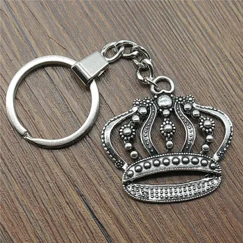 

Big Crown Keyring Big Crown Keychain 42x41mm Antique Silver Color Big Crown Key Chain Souvenir Gifts For Men