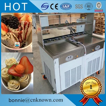 

304 stainless steel fried ice roll pan machine flat double square pans rolled fried ice cream rolls maker machine Free shipping