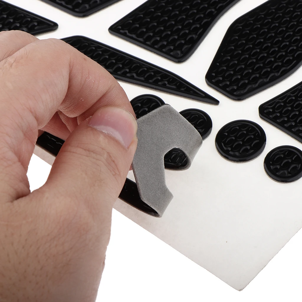 Anti-Slip Tank Pad Knee Protectors Gas Stickers for Motorcycle Red+Black Ensuring Long Service Life Unique Sleek
