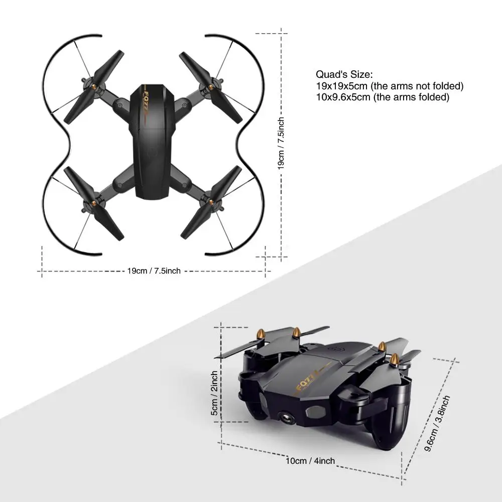 LeadingStar FQ777 FQ36 экшн-камера с Wi-Fi FPV Дрон с 720 P HD Камера режим удержания высоты складной RC Дрон Квадрокоптер RTF