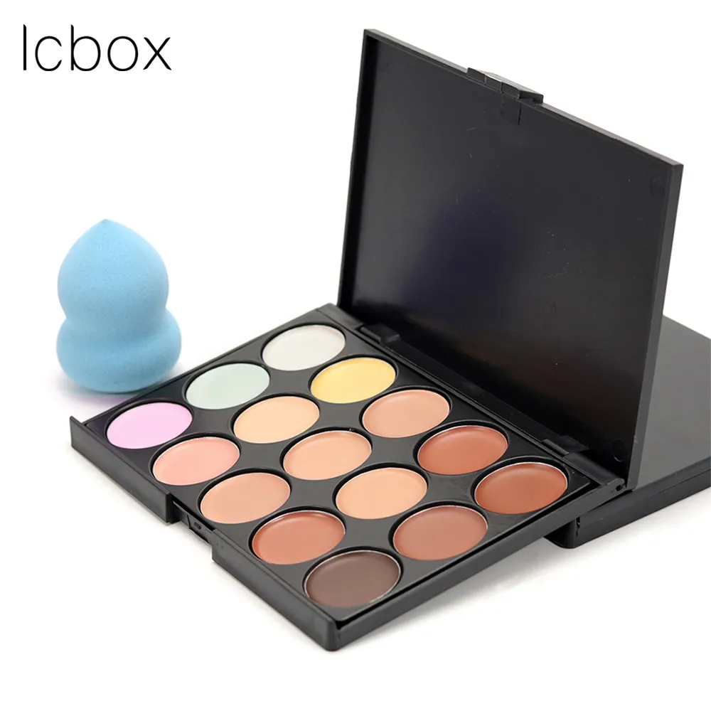 LCBOX 15 Color Natural Professional Concealer Palette Makeup Foundation