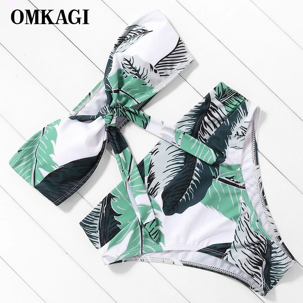 

OMKAGI Brand High Waist Bikini 2019 Swimsuit Women Swimwear Biquini Set Swimming Bathing Suit Beachwear Sexy Push Up Bikini