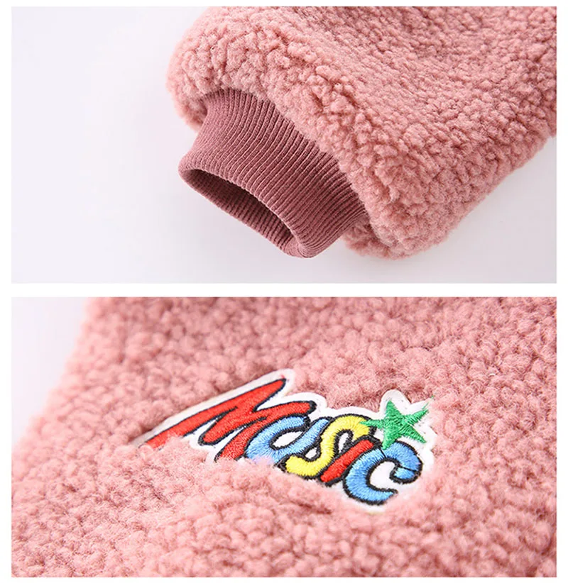 Winter warm thick cashmere sweater for girls jackets round neck jackets for girls coat children clothes (3)