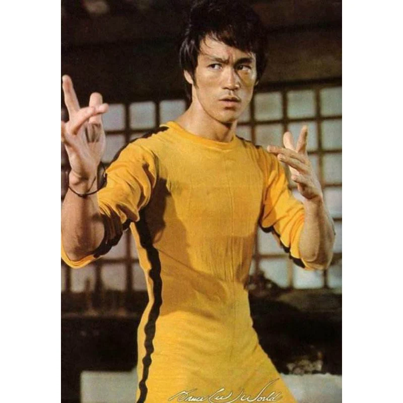 Костюм Игры смерти костюм Брюса Ли желтый комбинезон Китайский кунг-фу идолы Брюс Ли униформа одежда спортивный костюм для нунчаку