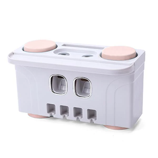 ABS ванная комната автоматический диспенсер для зубной пасты полки для хранения Бритва для зубных щеток гребень стойки держатель полки организации аксессуары - Цвет: Pink