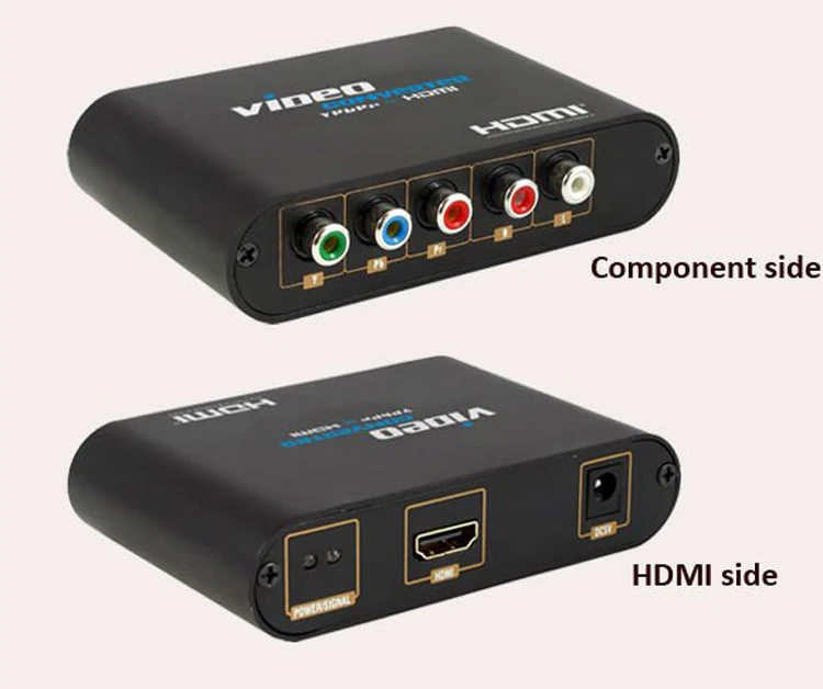 Новый компонент HD video YPbPr и аудио R/L к HDMI преобразователю 1080P с розничной цветной