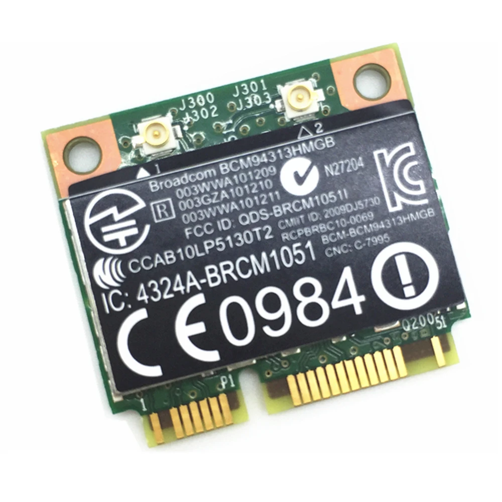 Для BroadCom BCM94313HMGB BCM4313 Wifi+ Bluetooth 4,0 Mini PCI-E 300 Мбит/с карта для hp G4 G6 DV6 DV7 CQ43 CQ57 SPS 657325-001