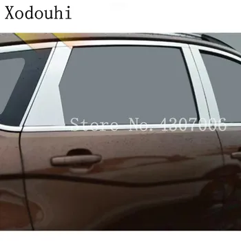 

For Ford Kuga Escape 2013 2014 2015 2016 Car Body Stick Stainless Steel Window Garnish Pillar Window Middle Strip Trim 6pcs