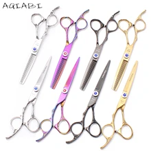 6.0 Inch 17.5cm Japan Kasho Professional Human Hair Scissors Salon Hairdressing Scissors Cutting Shears Thinning Scissors H1008 hair scissors 8 inch kasho hair cutting scissors silvery hairdressing scissors black stone professional human