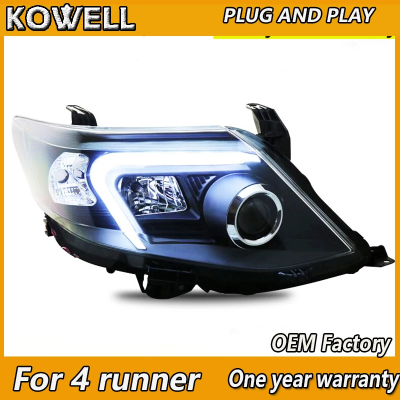 KOWELL стайлинга автомобилей фары 2011-2015 для Toyota 4runner DoubleU Ангел глаз светодиодный DRL
