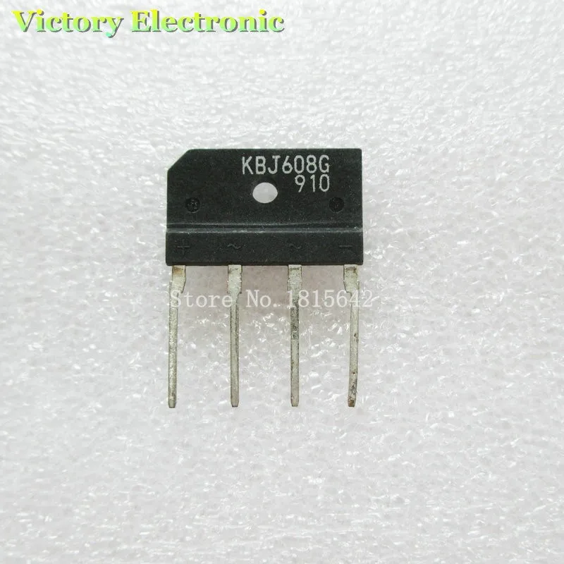 5PCS/Lot KBJ608G KBJ608 Kbj608 kbj608g 6A 800V Bridge Rectifier New | Электронные компоненты и принадлежности
