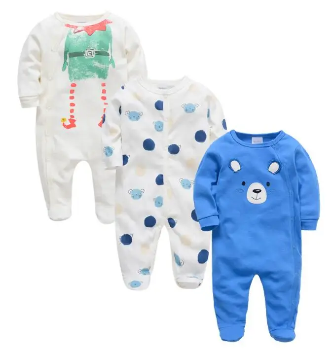 3 шт./лот летняя одежда для маленьких мальчиков; богемный комплект, roupa de спортивный костюм для новорожденных; хлопковые пижамы с длинными рукавами для детей возраста от 0 до 12 месяцев комбинезоны детская одежда