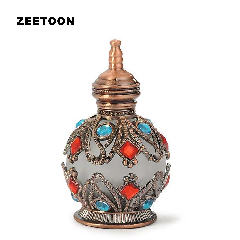 Koop Luxe Diamonds 15g Snuiffles Legering Plated Koper Frosted Glas ROCOCO Stijl Kleine Pot Buik Snuff Gereedschap Vintage Home Decor