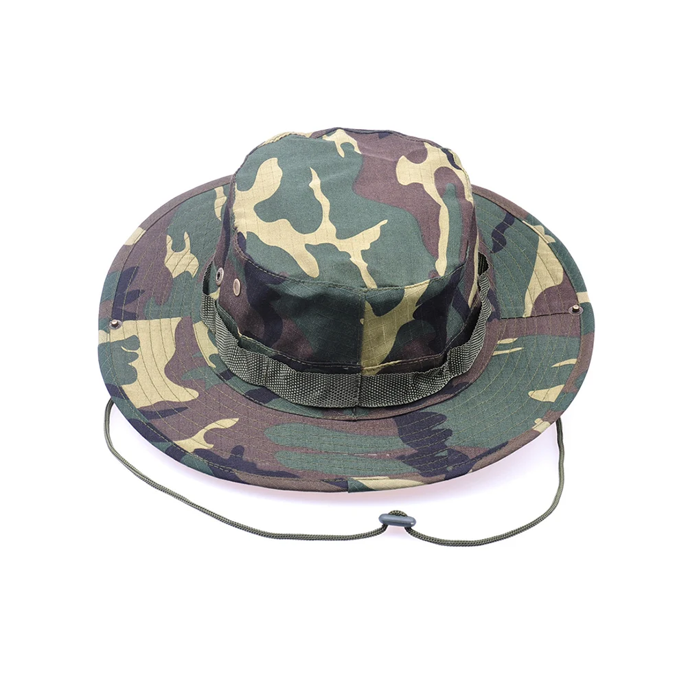 

Outdoor Fisherman Fishing Hat Cap Bucket Hat with String Wide Brim Hat for Men Women