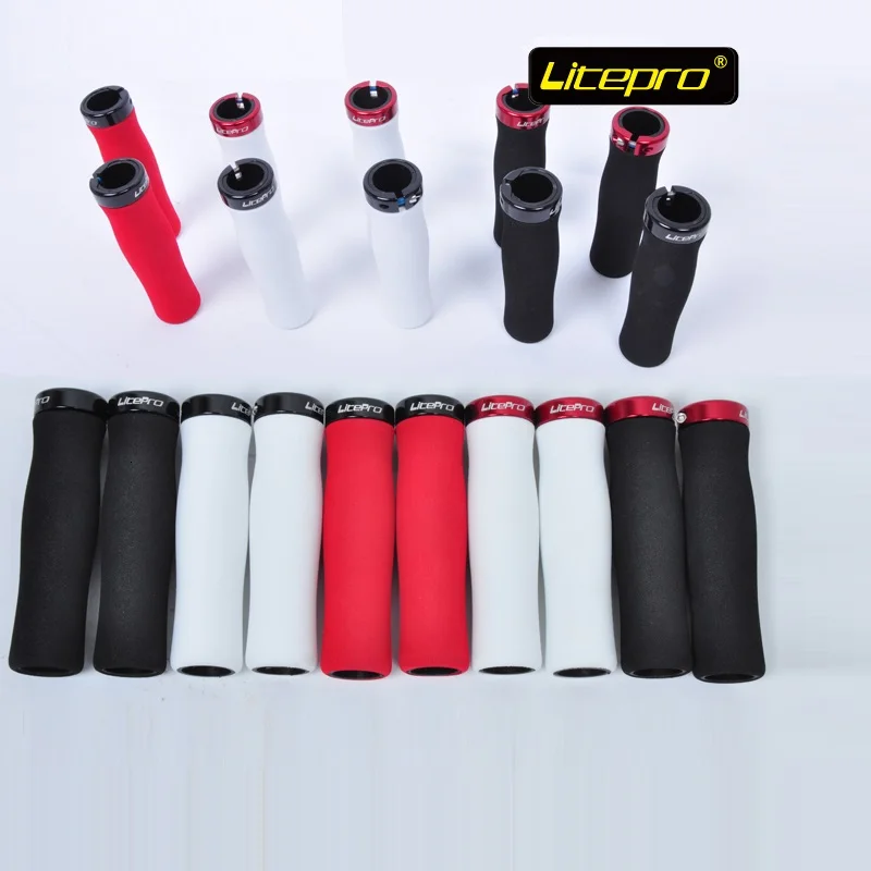 

Litepro 74g Bicycle Grip Handlebar Grips Unilateral Lock Ring Ultralight Sponge Grip For Folding Bike Road Bicycle Mountain Bike