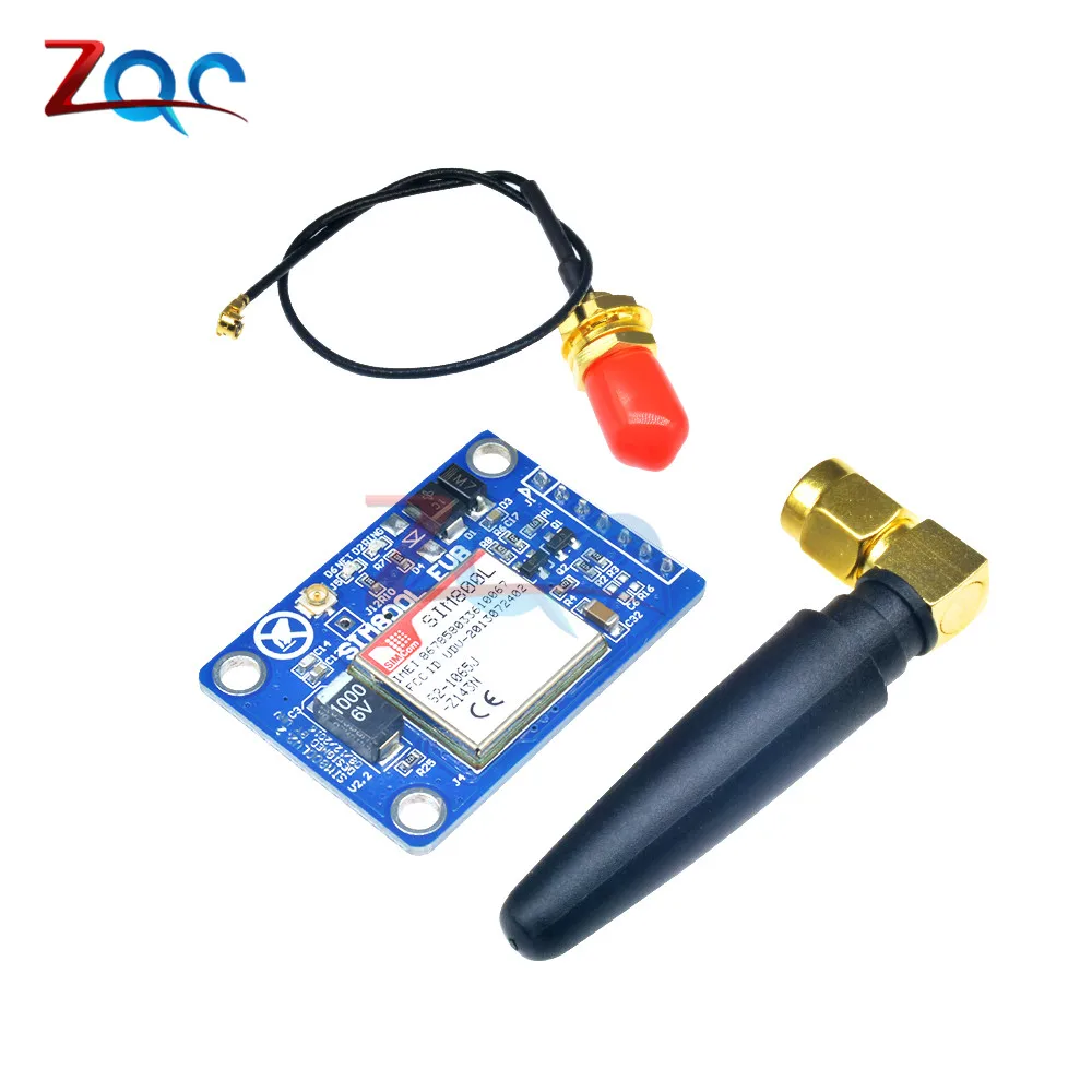 

SIM800L V2.0 5V Wireless GSM GPRS MODULE Quad-Band SIM Board Quad band With Antenna Cable Cap for Arduino