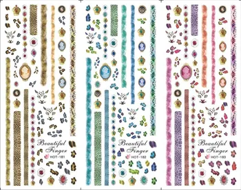 

3 Sheet/Lot Tribe Cacique Style Colorful Feather Large Sheet Water Transfer Sticker For DIY Nail Art Decal Hot Series
