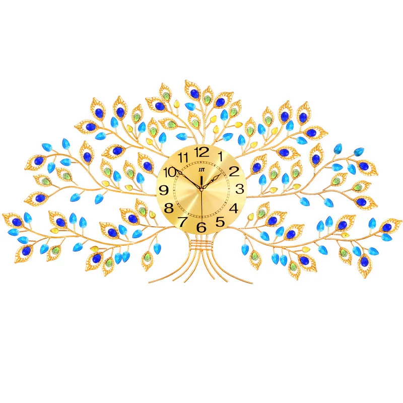 Креативные Часы с деревом, настенные часы, железное украшение, часы для гостиной, модные европейские домашние кварцевые часы, электронный подарок