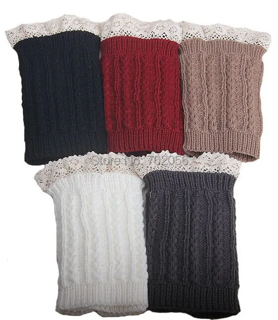 

Lace Cable Knit Boot Cuff knit boot topper faux legwarmers sock tops knit leg warmers boot warmers #3732