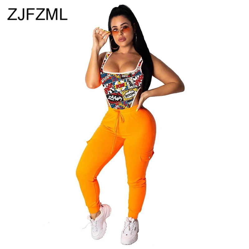 

Letter Print Summer Beach Bodysuit Women Square Collar Sleeveless One Piece Overall Casual High Waist Backless Skinny Romper