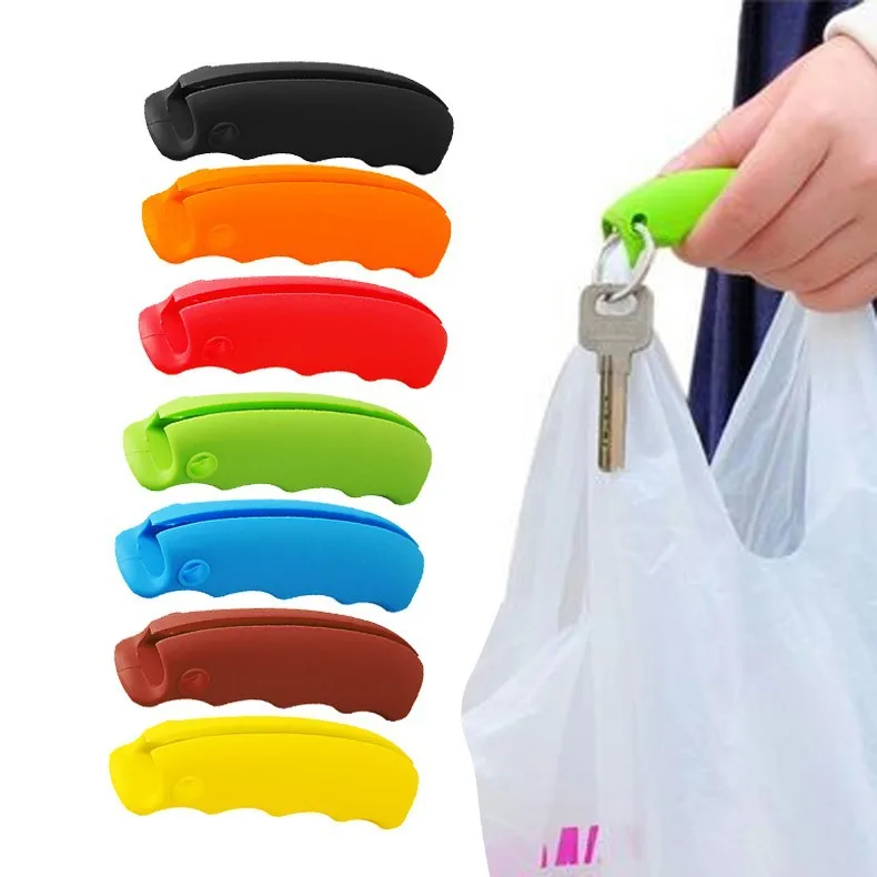 Силиконовая тарелка для покупок, сумка для покупок, 7 цветов, сумка для переноски, висячая ручка