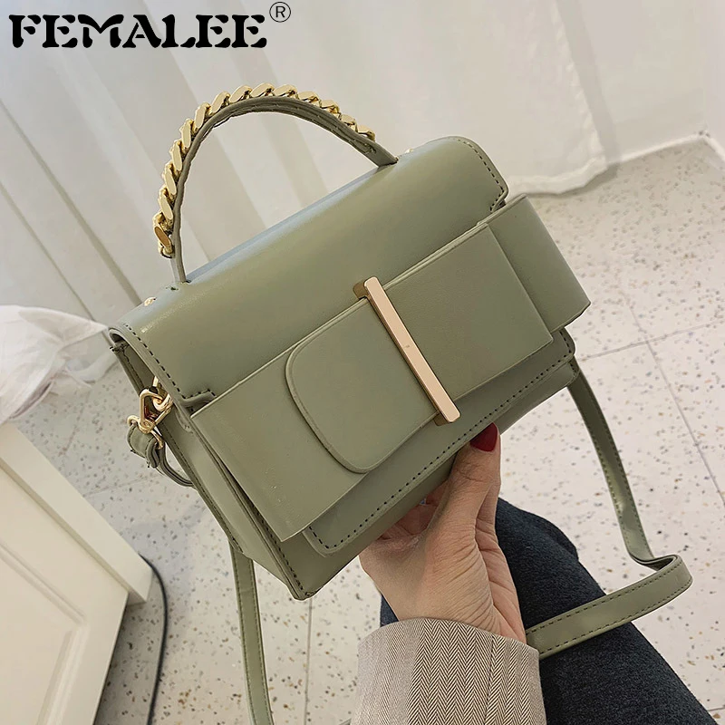 

FEMALEE Brand Macaron Color Bow Handbags Fashion Designer Square Bags Female Korean Simple Office Lady Shoulder Messenger Bags