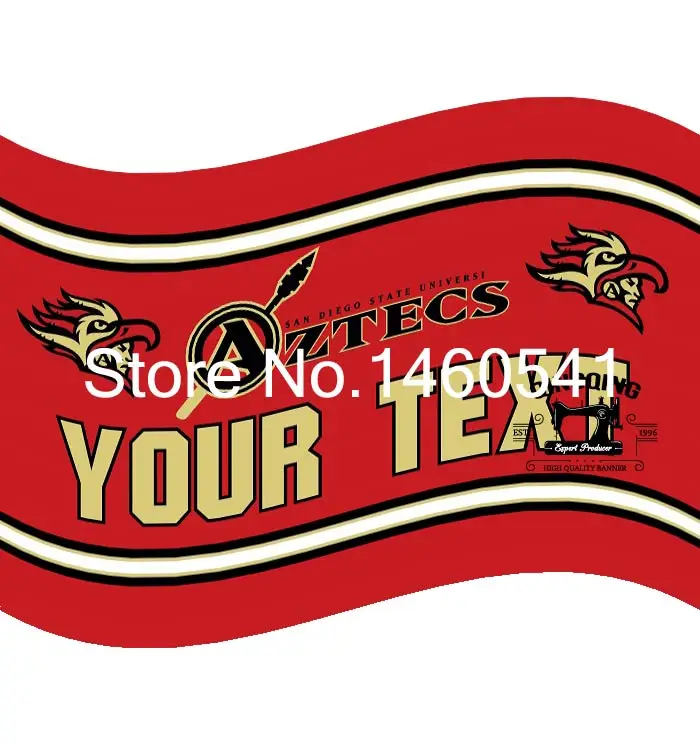 San Diego State Aztecs Your Text Personality Flag 3ft X 5ft Polyester ...