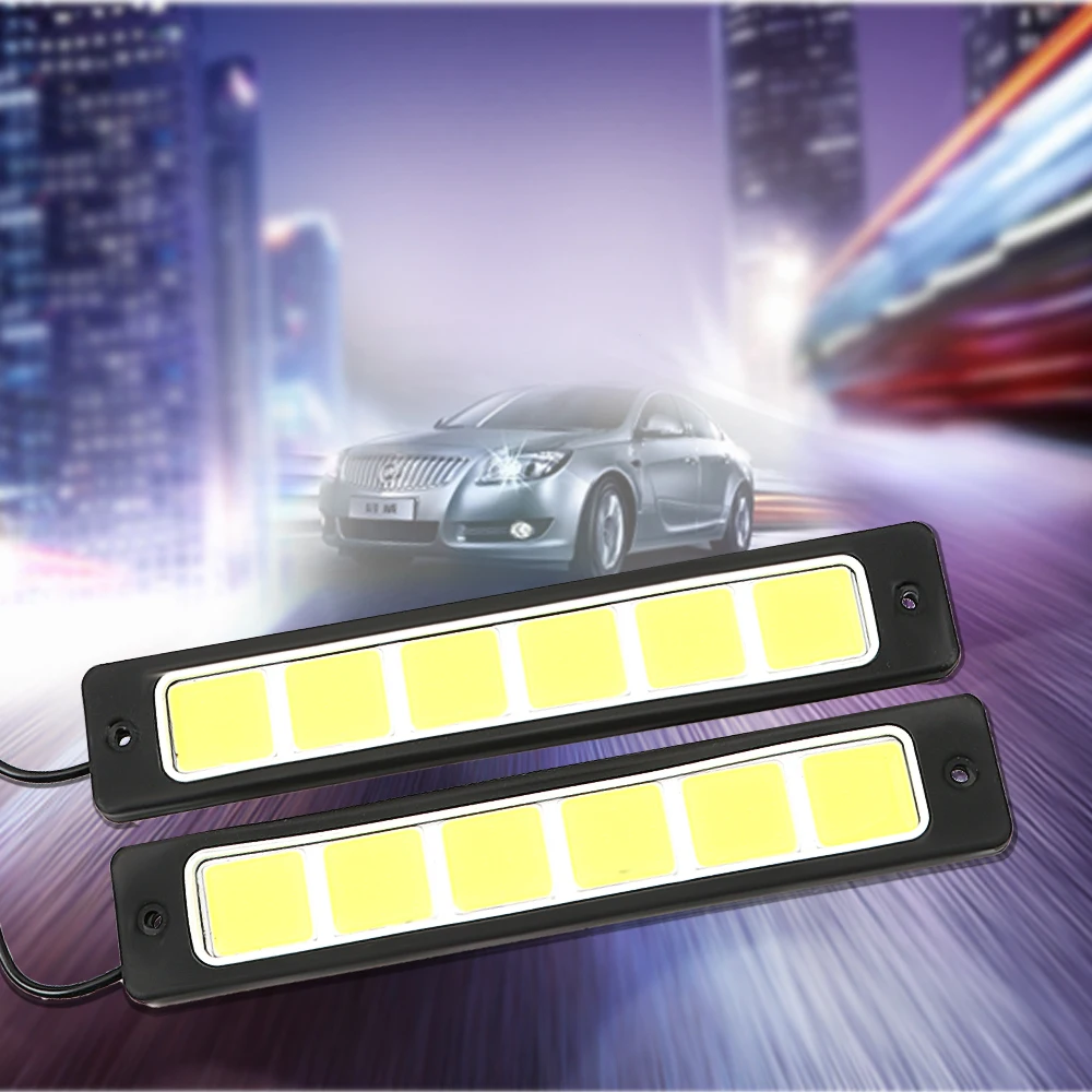 Buy 2pcs Flexible Daytime Running light Square COB LED