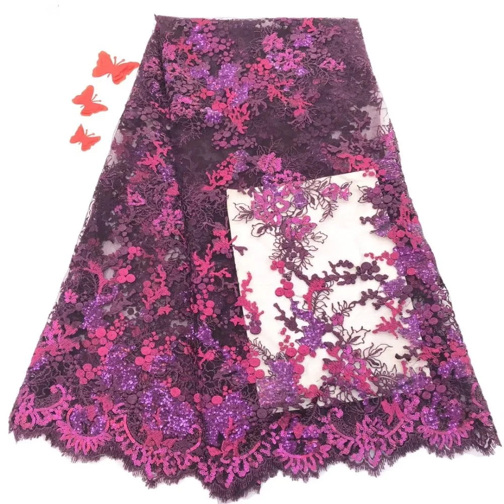 

2019 Latest French Nigerian Laces Fabrics High Quality Tulle African Lace Fabric Wedding African French Tulle Lace