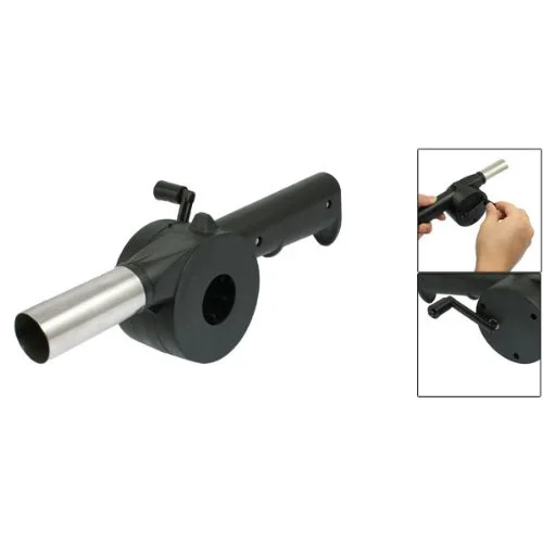 Outdoor Cooking Hand Crank Powered Barbecue BBQ Fan Air Blower