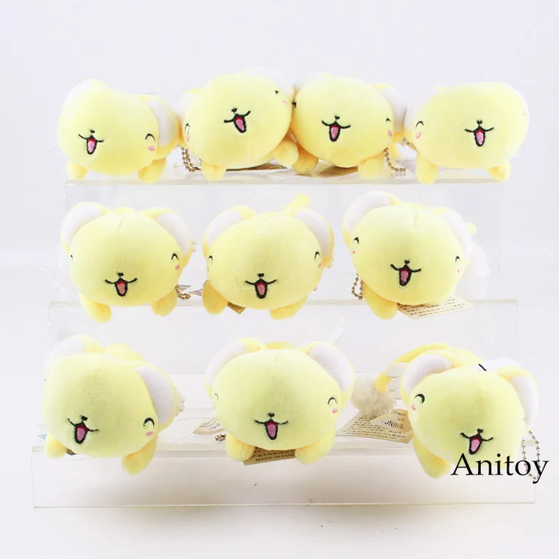 

Anime Cartoon Card Captor Sakura Kero Plush Toy Doll with Ring Plush Keychain Soft Stuffed Doll 2 Styles 12cm 10pcs/lot