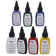 7 шт. набор чернил для татуировки 30 мл(1 унции) 7 цветов чернила для татуировки перманентный набор краски для макияжа