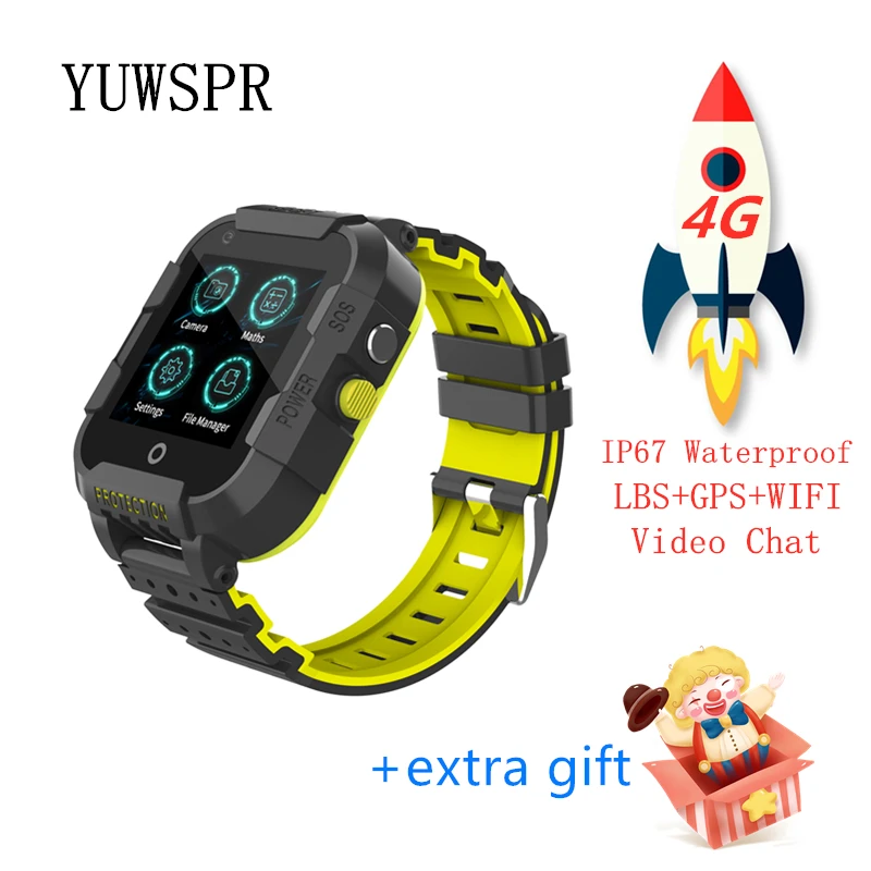  Kids GPS tracker 4G smart watch Video Call quad-core processor WiFi Hotspot GPS LBS WIFI Location T