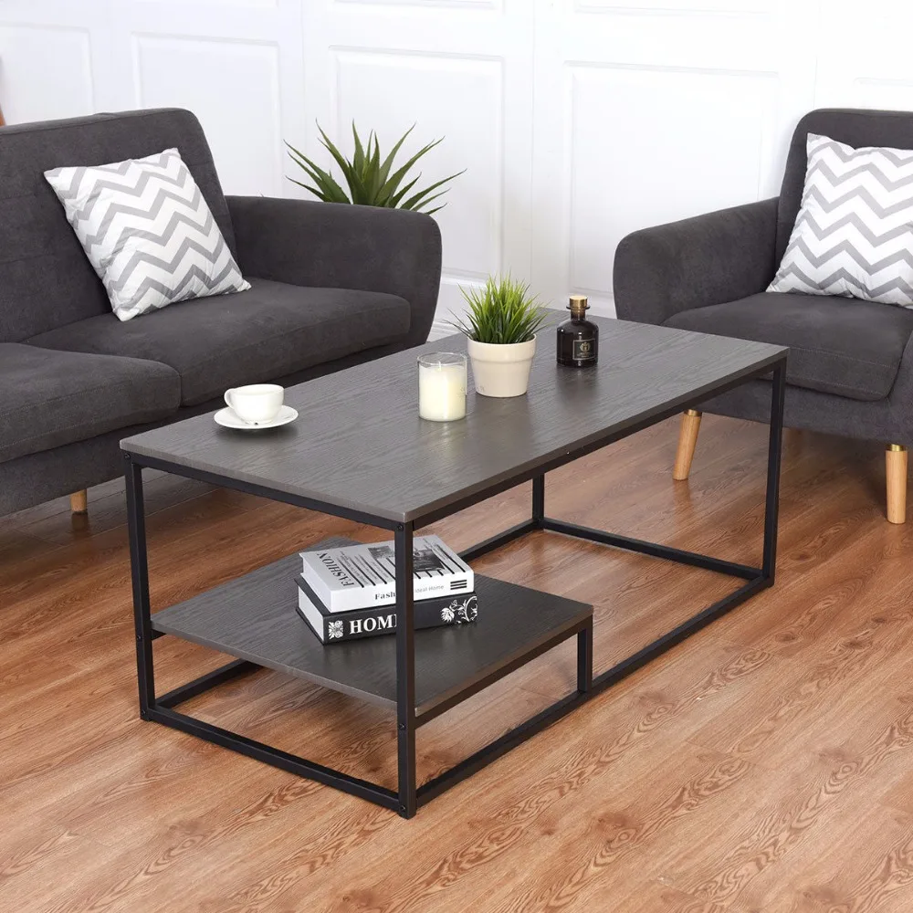 Giantex 2-Tier Coffee Cocktail Accent End Table Sofa Side Living Room Furniture W/shelf Living Room Furniture HW58266 Giantex 2-Tier Coffee Cocktail Accent End Table Sofa Side Living Room Furniture W/shelf Living Room Furniture HW58266