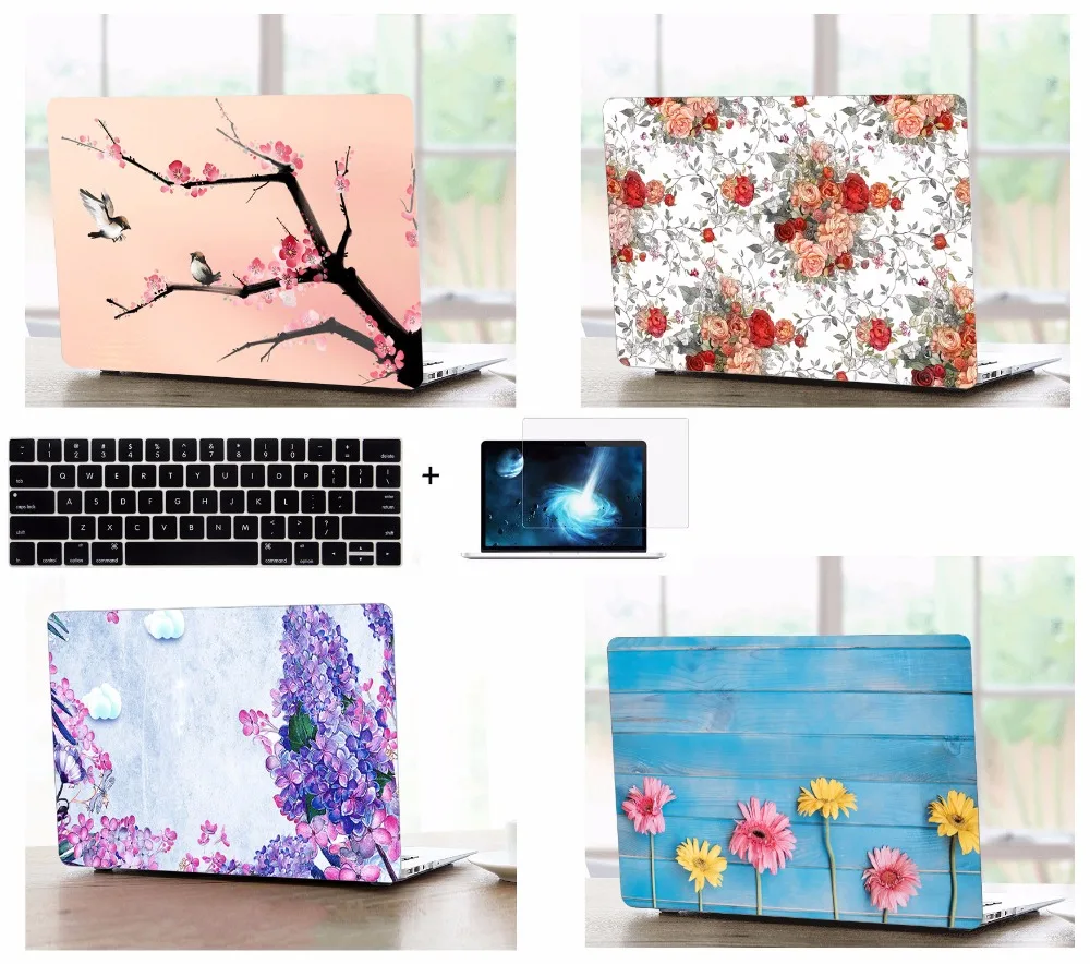 Laptop Tablet Shell Case Keyboard Cover LCD Film Screen Protector Set For font b Apple b
