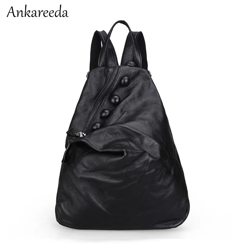 

New designer backpacks 2017 fashion cowhide leisure travel daypack Korean women genuine leather bag lady style brand school bags