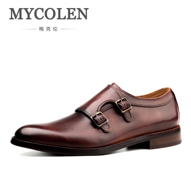 

MYCOLEN Men Dress Loafers Retro Elegant Formal Business Brand Men Shoes Italian Style Comfortable Male Shoes Sepatu Kulit Pria